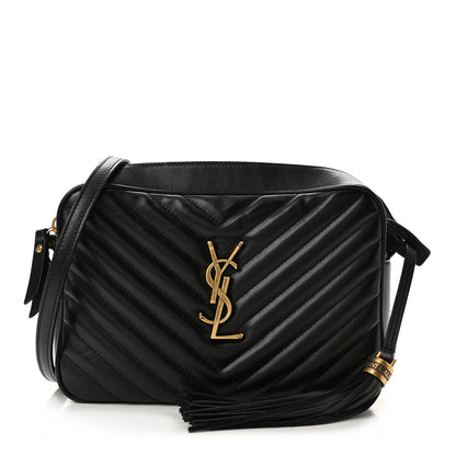 Saint Laurent Calfskin Matelasse Monogram Lou Camera Bag Black 1 of 10