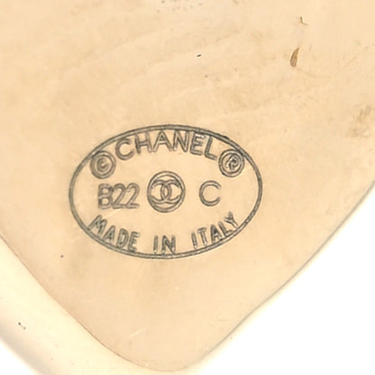 Chanel CC Heart Earrings Gold 4 of 4