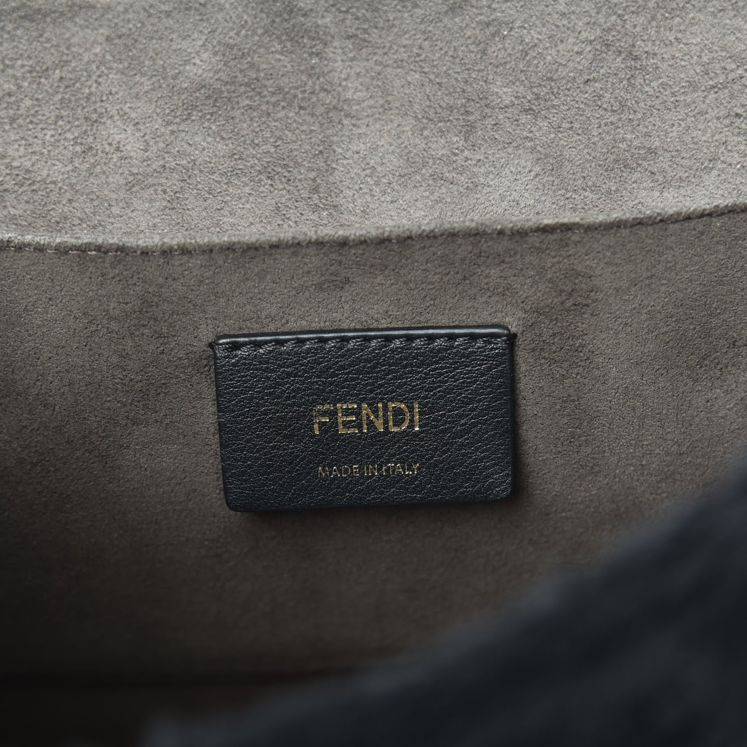 Fendi Velluto Astrakan Vitello Dolce F is Fendi Kan I Shoulder Bag Black 6 of 8