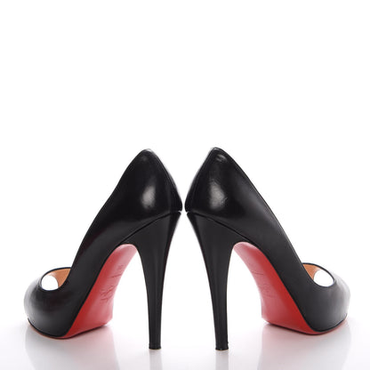 Christian Louboutin Kid Very Prive 120 Pumps 36 Black Red 6 of 14