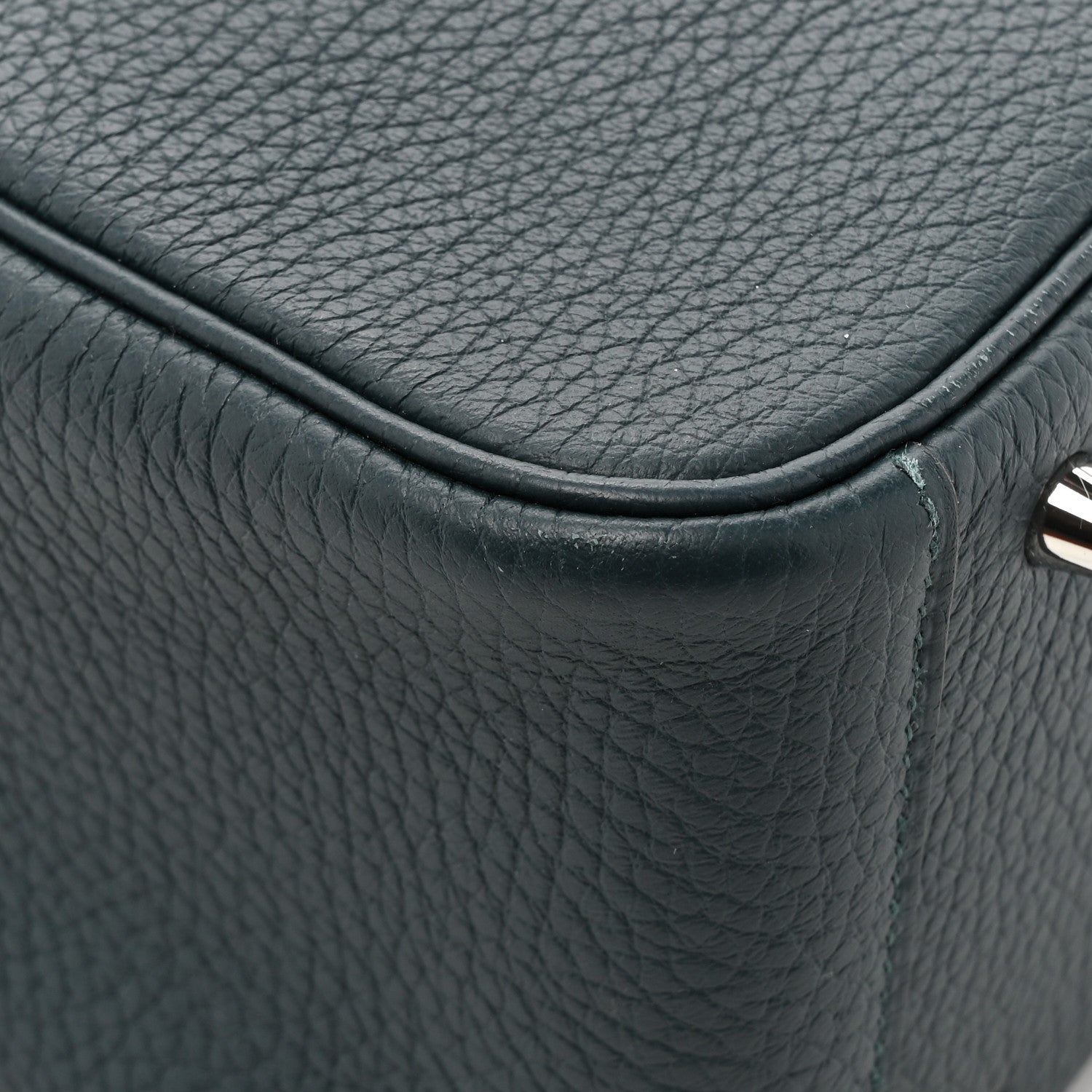 Hermes Taurillon Clemence Mini Lindy 20 Vert Cypress 13 of 14