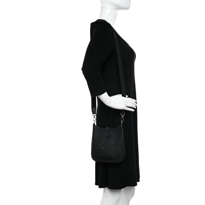 Hermes Taurillon Clemence Evelyne TPM Black 2 of 11