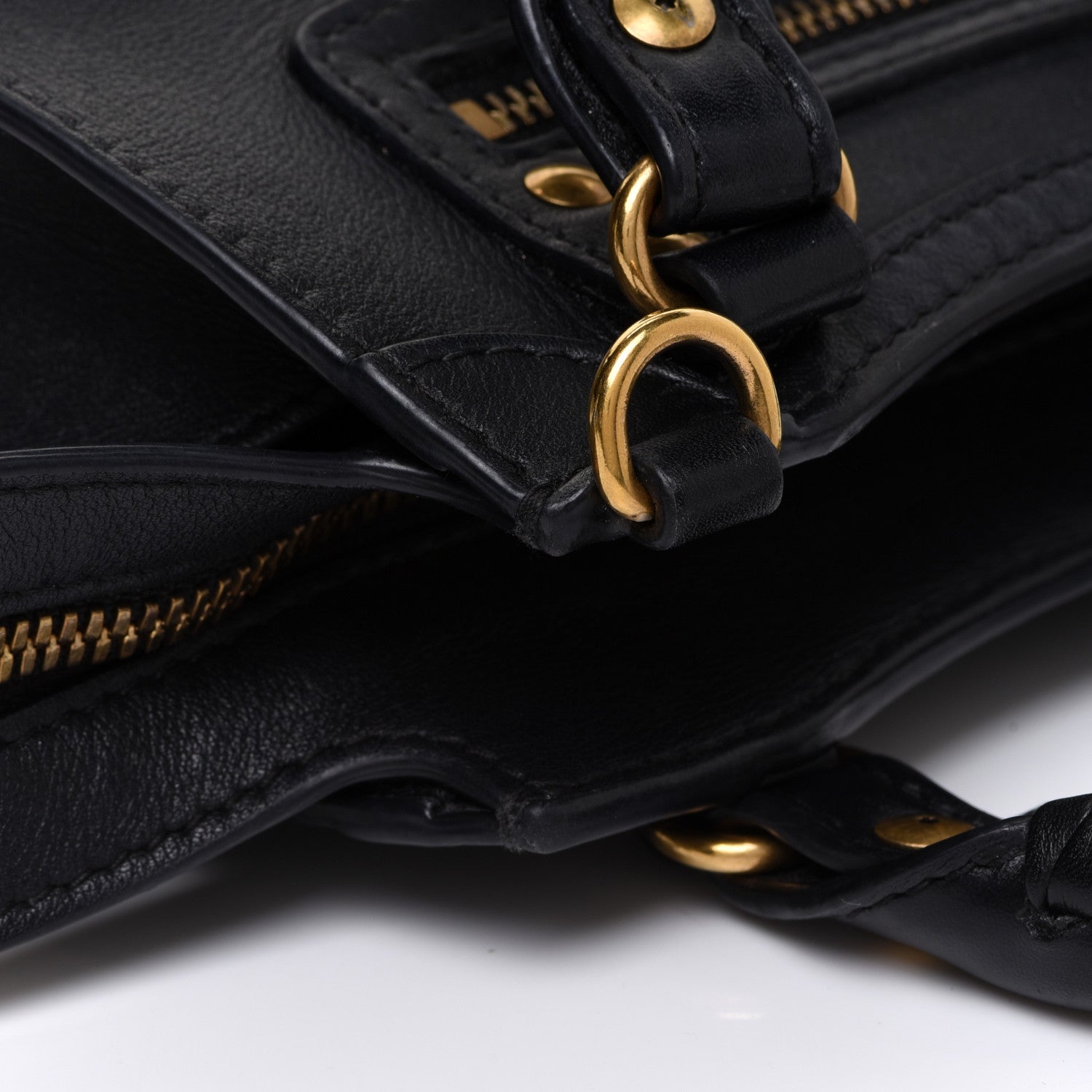 Balenciaga Smooth Calfskin Neo Classic Brass Hardware Nano City Crossbody Black 11 of 12