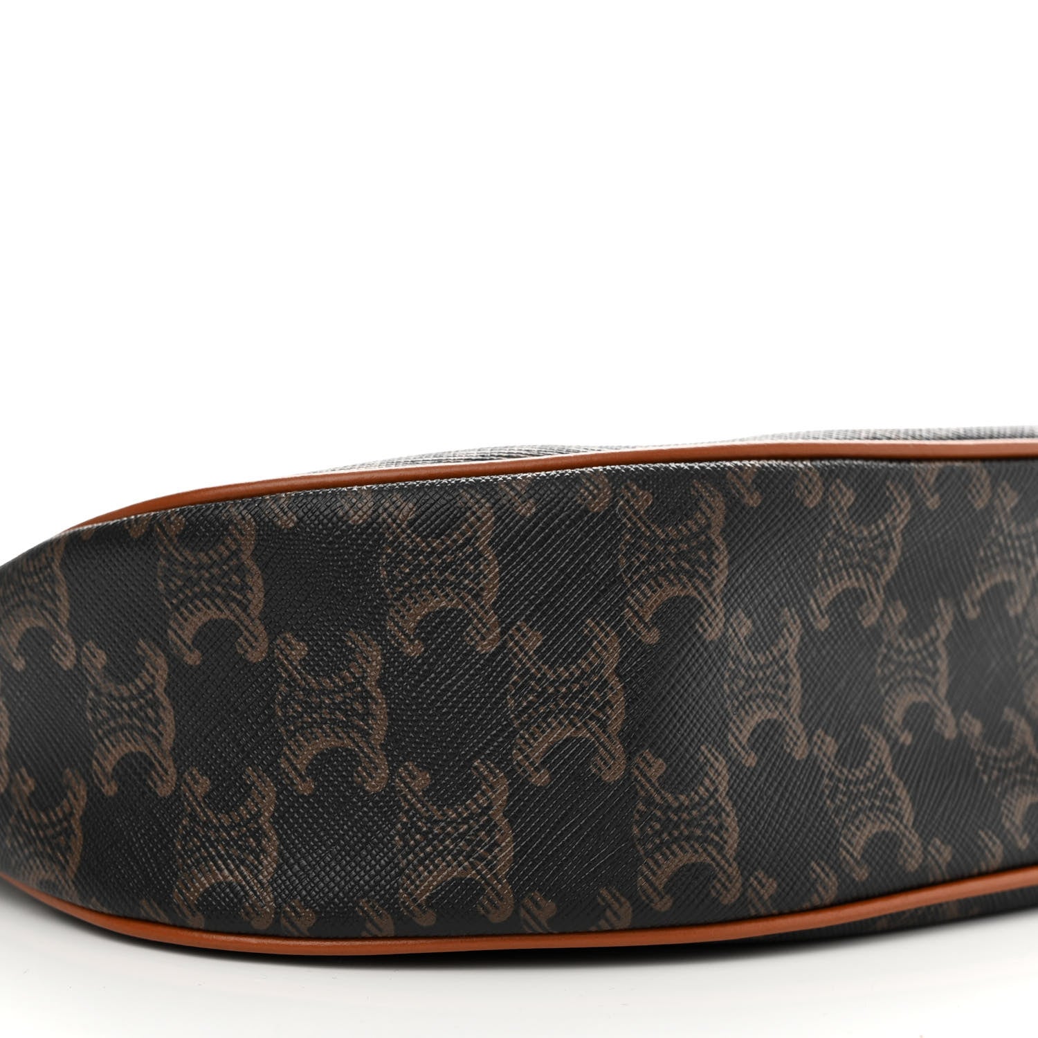 Celine Triomphe Canvas Calfskin Ava Shoulder Bag Tan 9 of 10