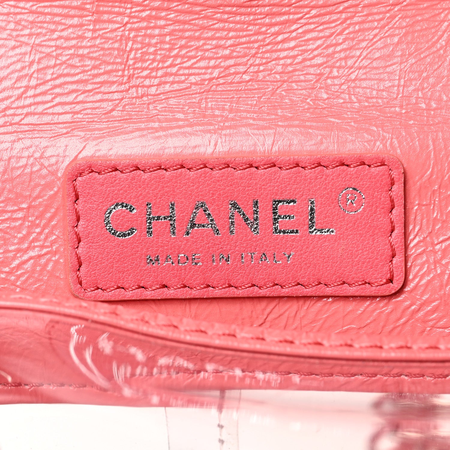 Chanel Crumpled Calfskin PVC Quilted Backpack Pink 7 of 15