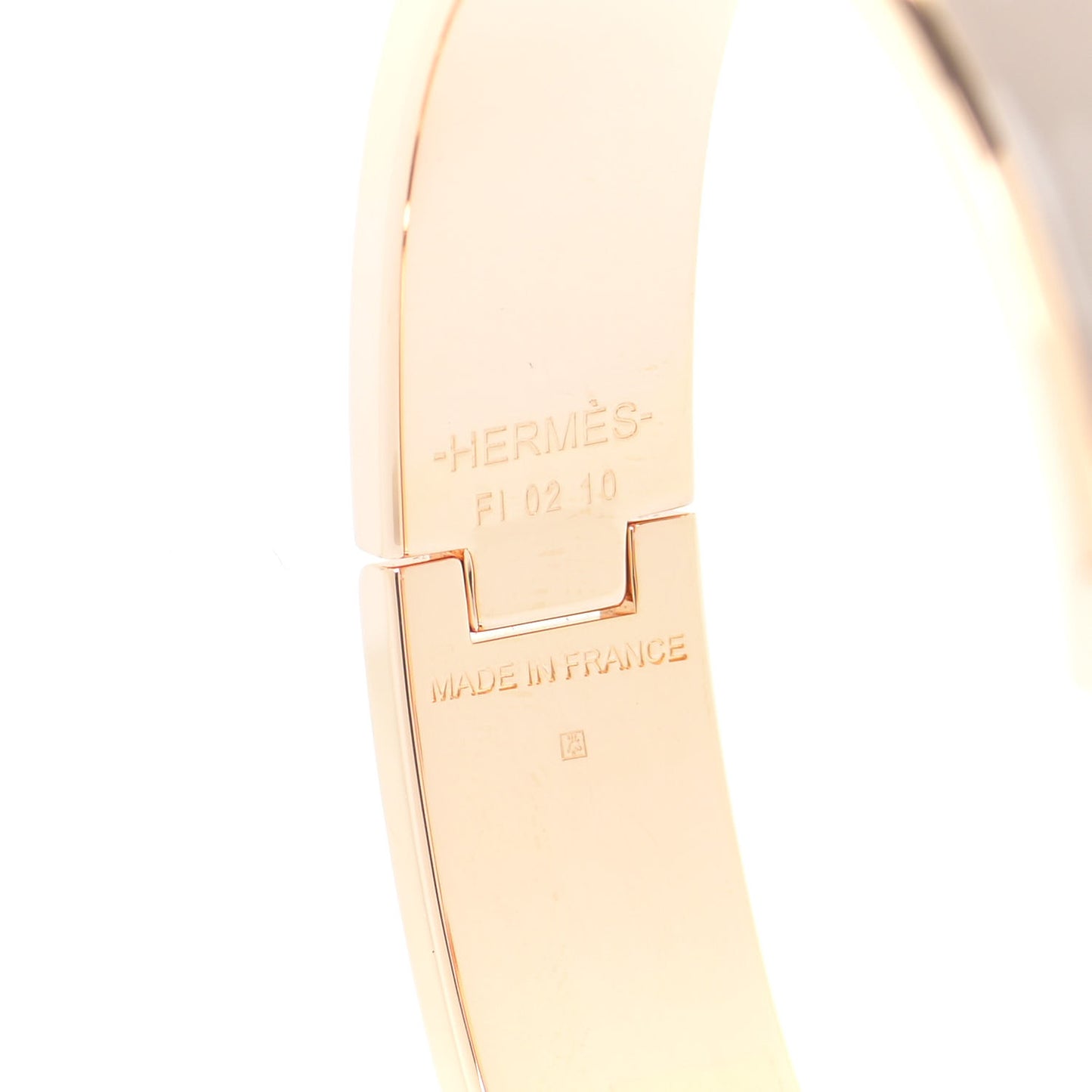 Enamel Narrow Clic Clac H Bracelet PM Marron Glace