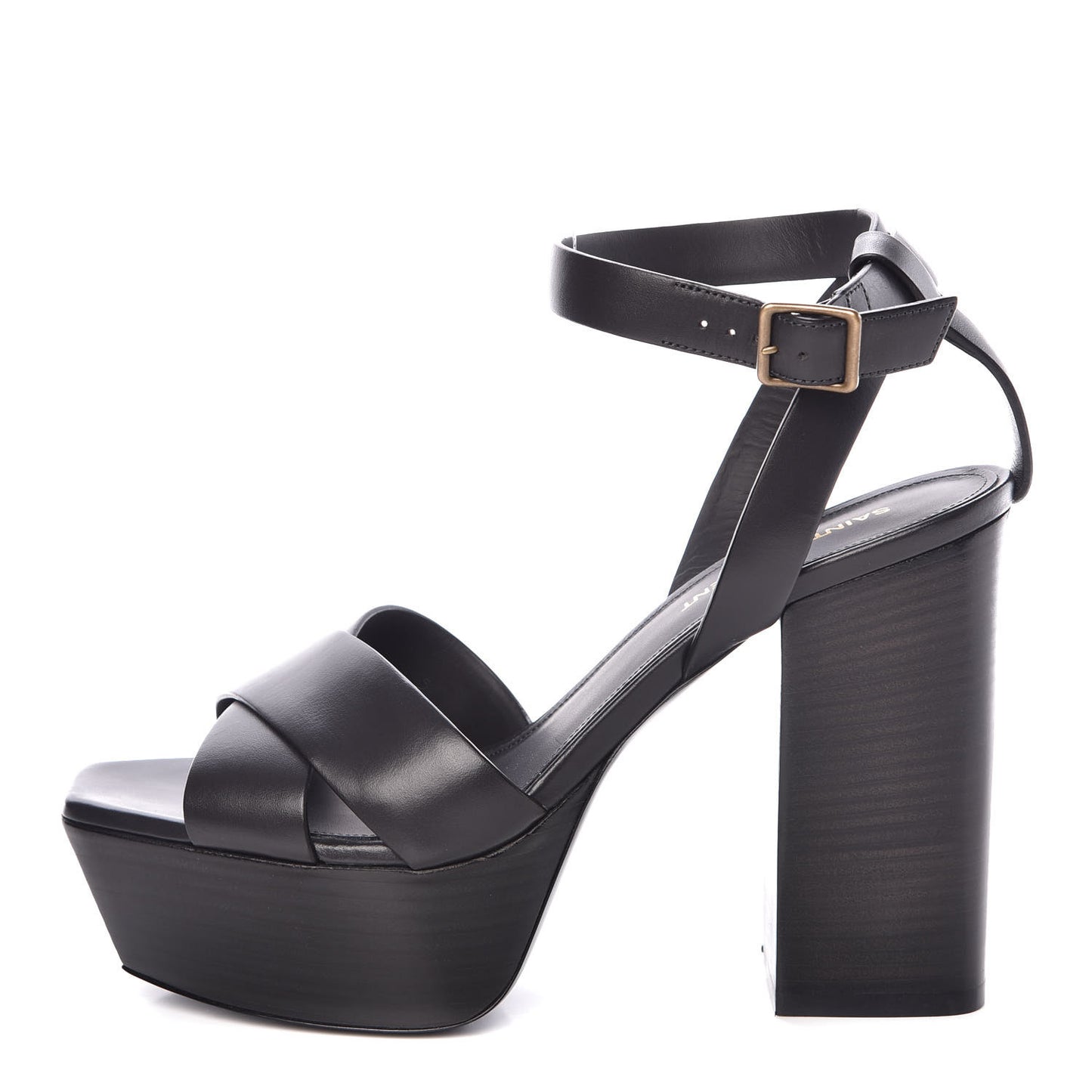 Calfskin Farrah 80 Platform Sandals 38 Paris Fog