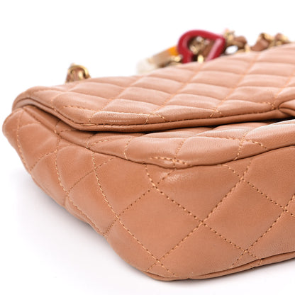 Chanel Lambskin Quilted Medium Cruise Charm Single Flap Beige 8 of 10