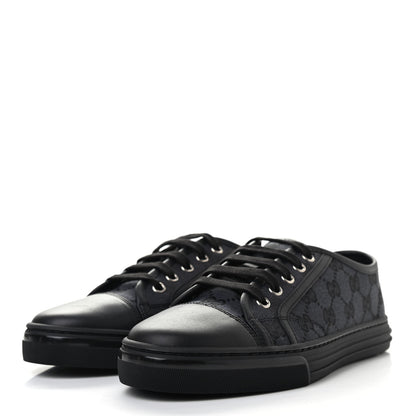 Gucci GG Monogram Calfskin Womens Low Top Sneakers 36.5 Piombo Black 3 of 11