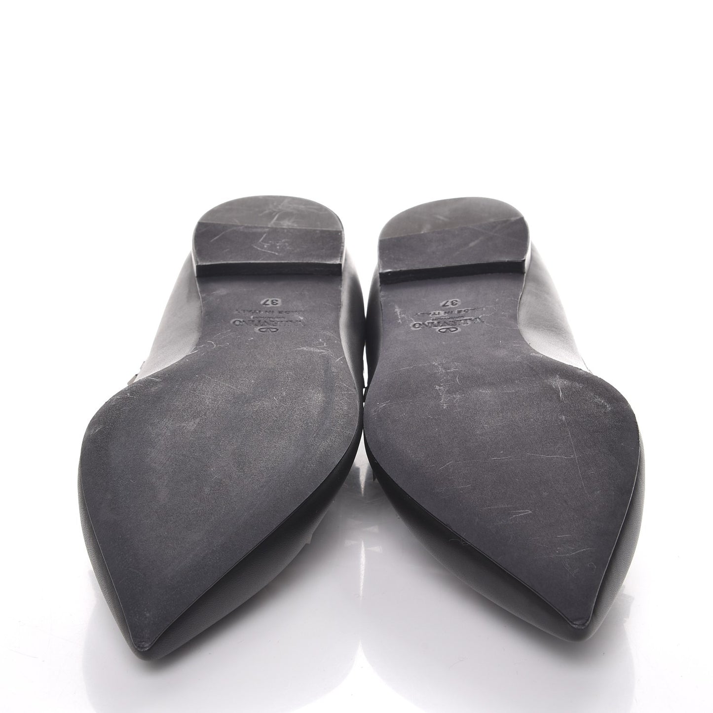 Nappa Rockstud Ballerina Flats 37 Black