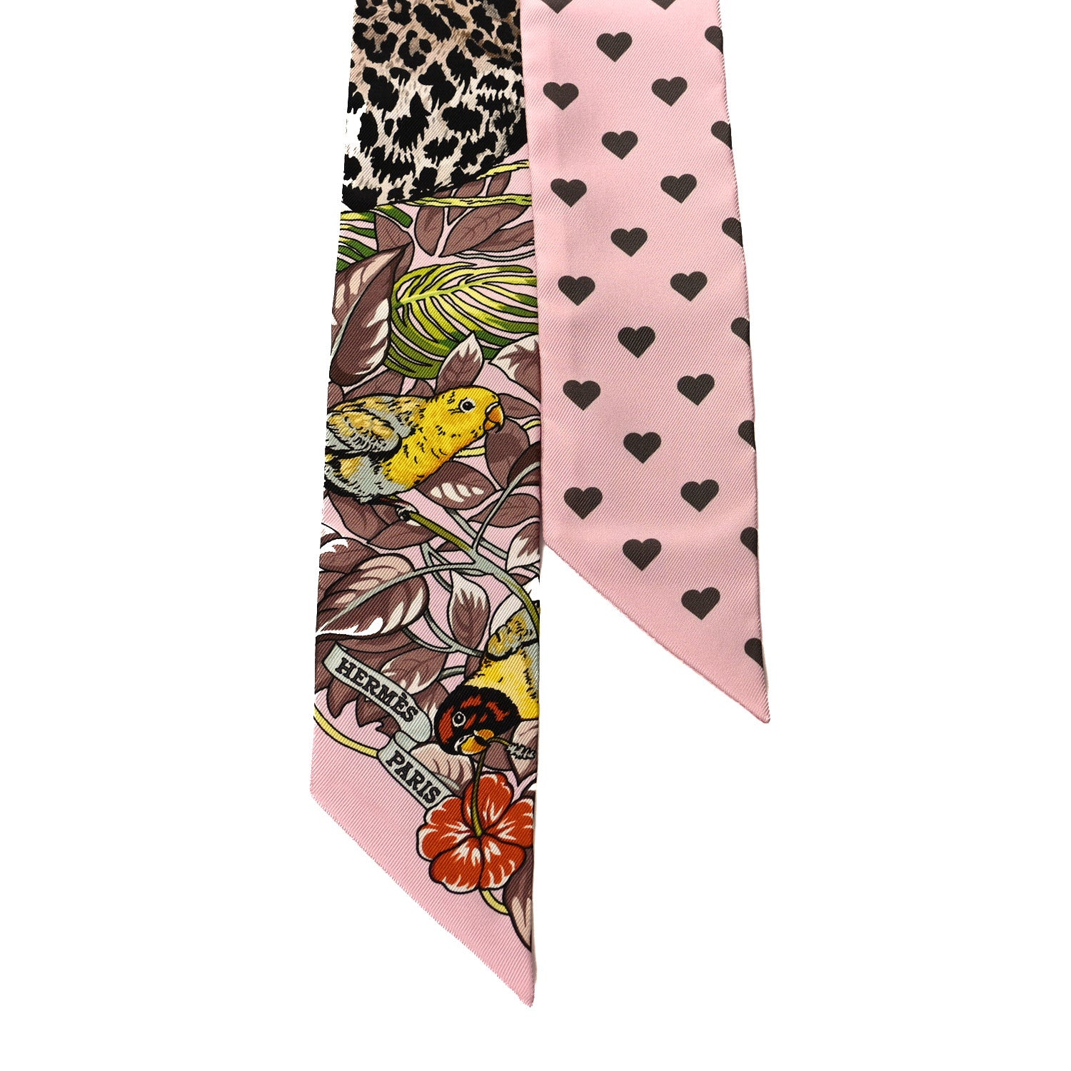 Hermes Silk Jungle Love Love Twilly Rose Pale Etoupe 2 of 4