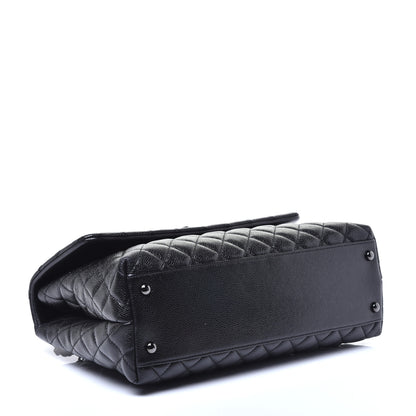 Chanel Caviar Quilted Medium Coco Handle Flap So Black 4 of 10