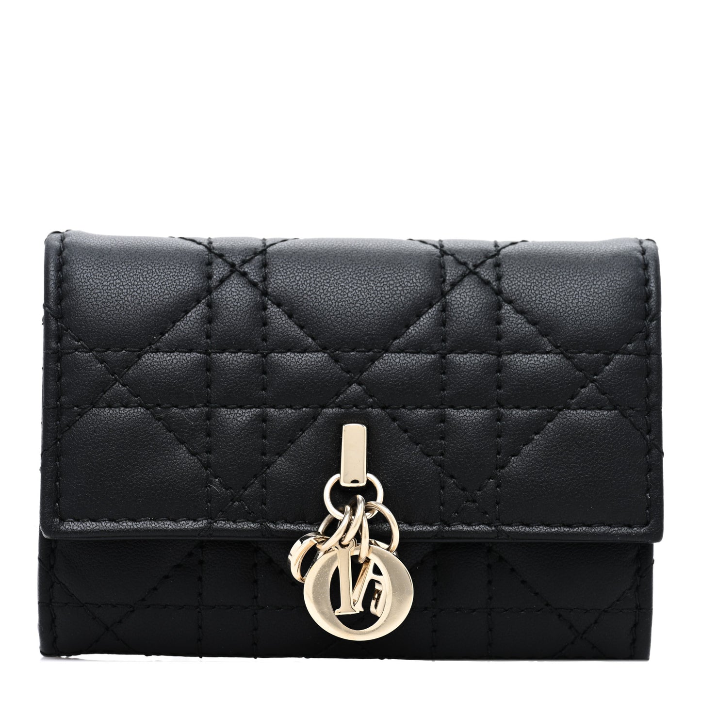 Lambskin Cannage My Dior Glycine Wallet Black