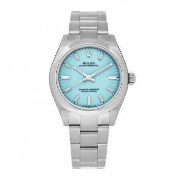 Rolex Stainless Steel 31mm Oyster Perpetual Watch Turquoise 277200 1 of 5