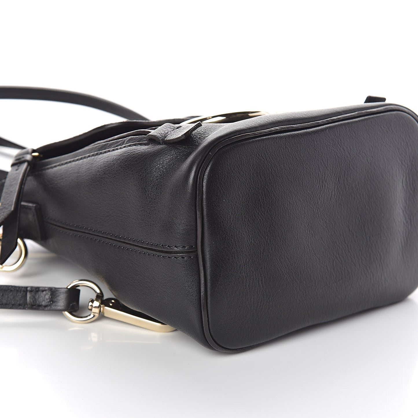 Suede Calfskin Mini Faye Backpack Black