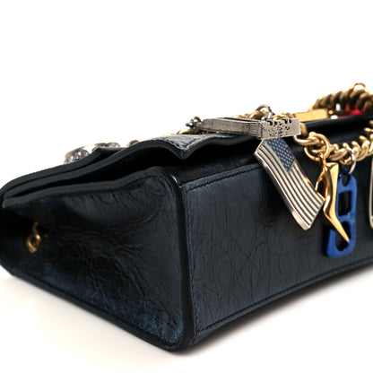 Balenciaga Crushed Calfskin Quilted Small Souvenirs Crush Chain Bag Black 9 of 12