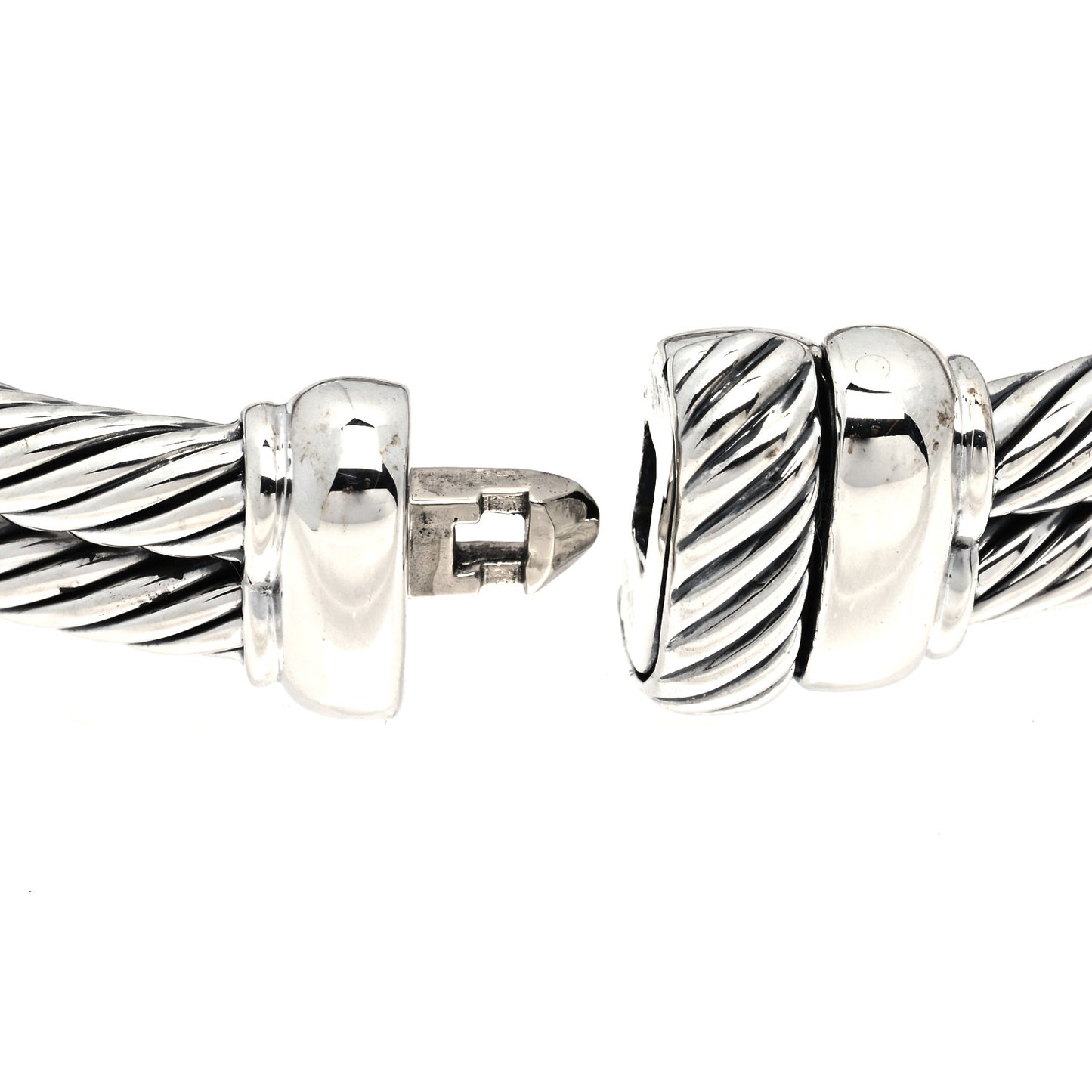 Sterling Silver Diamond Amethyst 10mm Albion Cable Bracelet