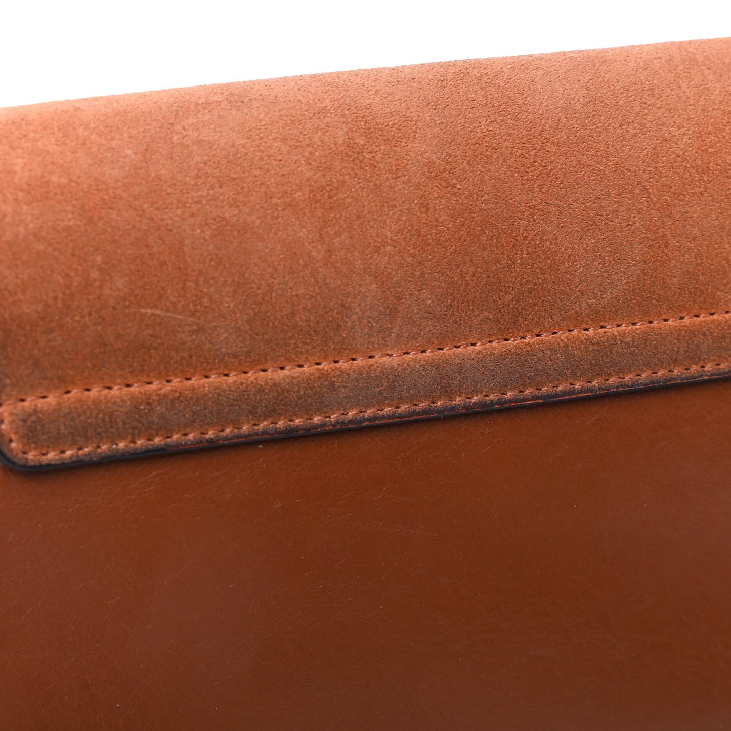 Suede Calfskin Small Faye Shoulder Bag Tobacco