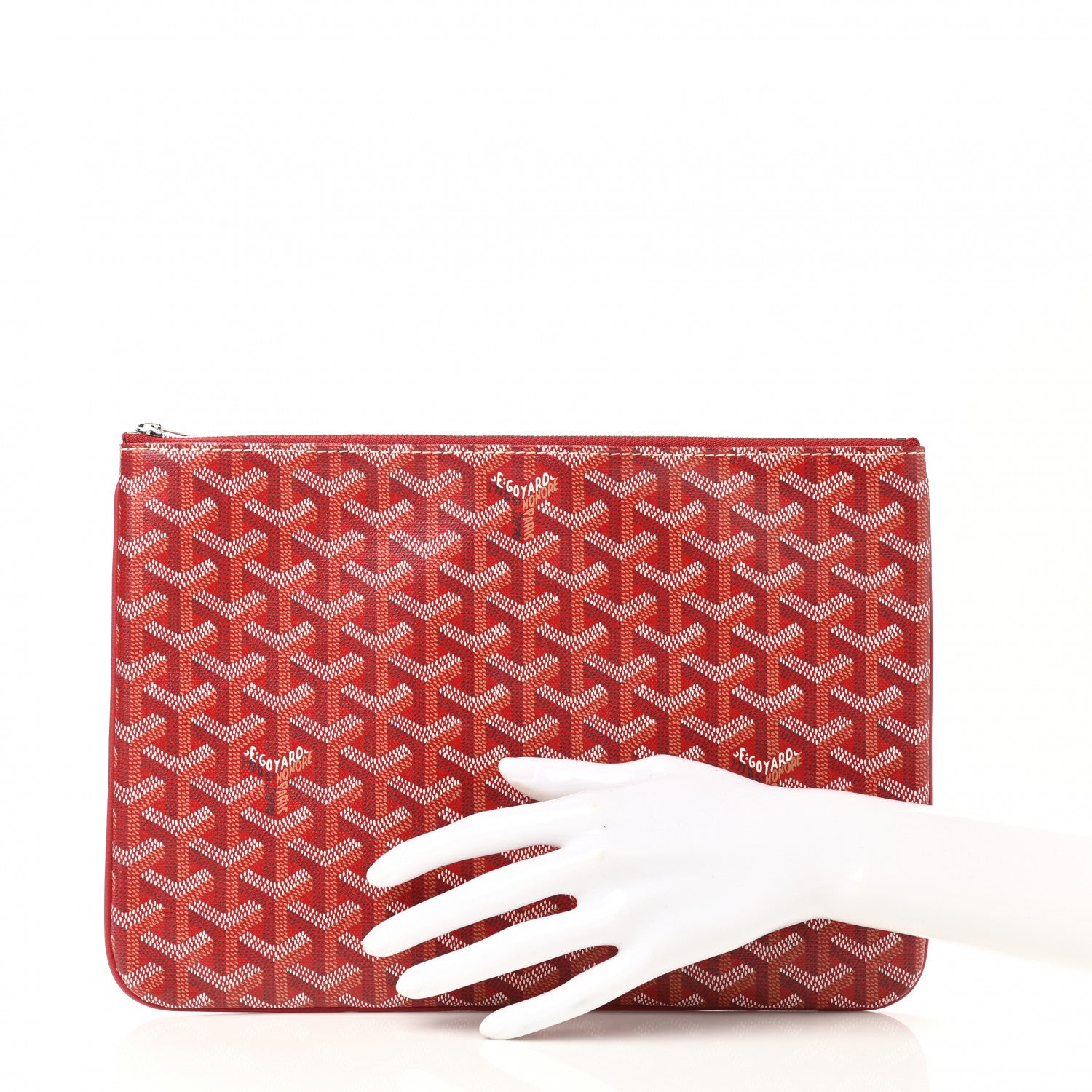 Goyard Goyardine Senat Pochette MM Red 2 of 7