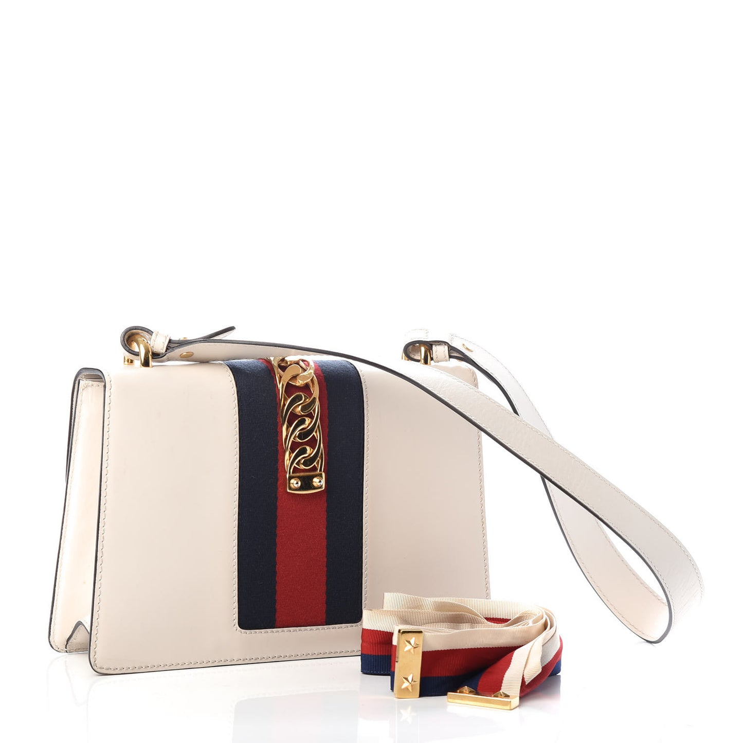 Calfskin Small Sylvie Shoulder Bag Off White