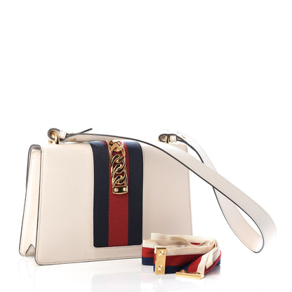 Gucci Calfskin Small Sylvie Shoulder Bag Off White 3 of 10