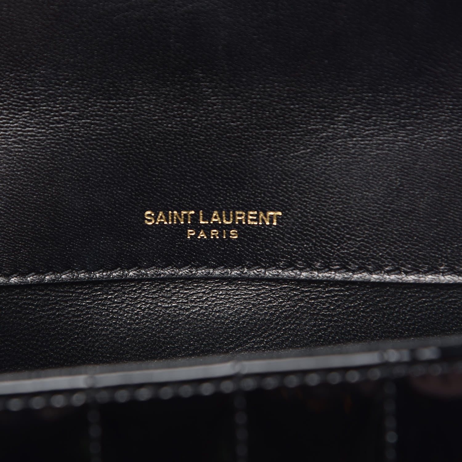 Saint Laurent Patent Calfskin Matelasse Monogram Small Vicky Chain Bag Black 8 of 11
