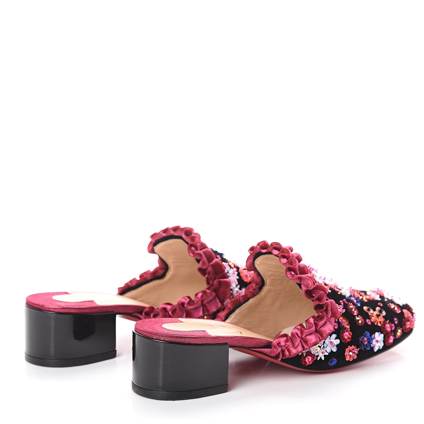 Velvet Glitter Babouchkaflor 35 Mule 38 Pink