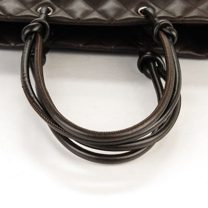 Chanel Calfskin Quilted Medium Cambon Tote Brown 11 of 12