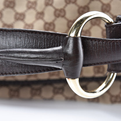 Gucci Monogram Large Horsebit Chain Hobo Dark Brown 13 of 13