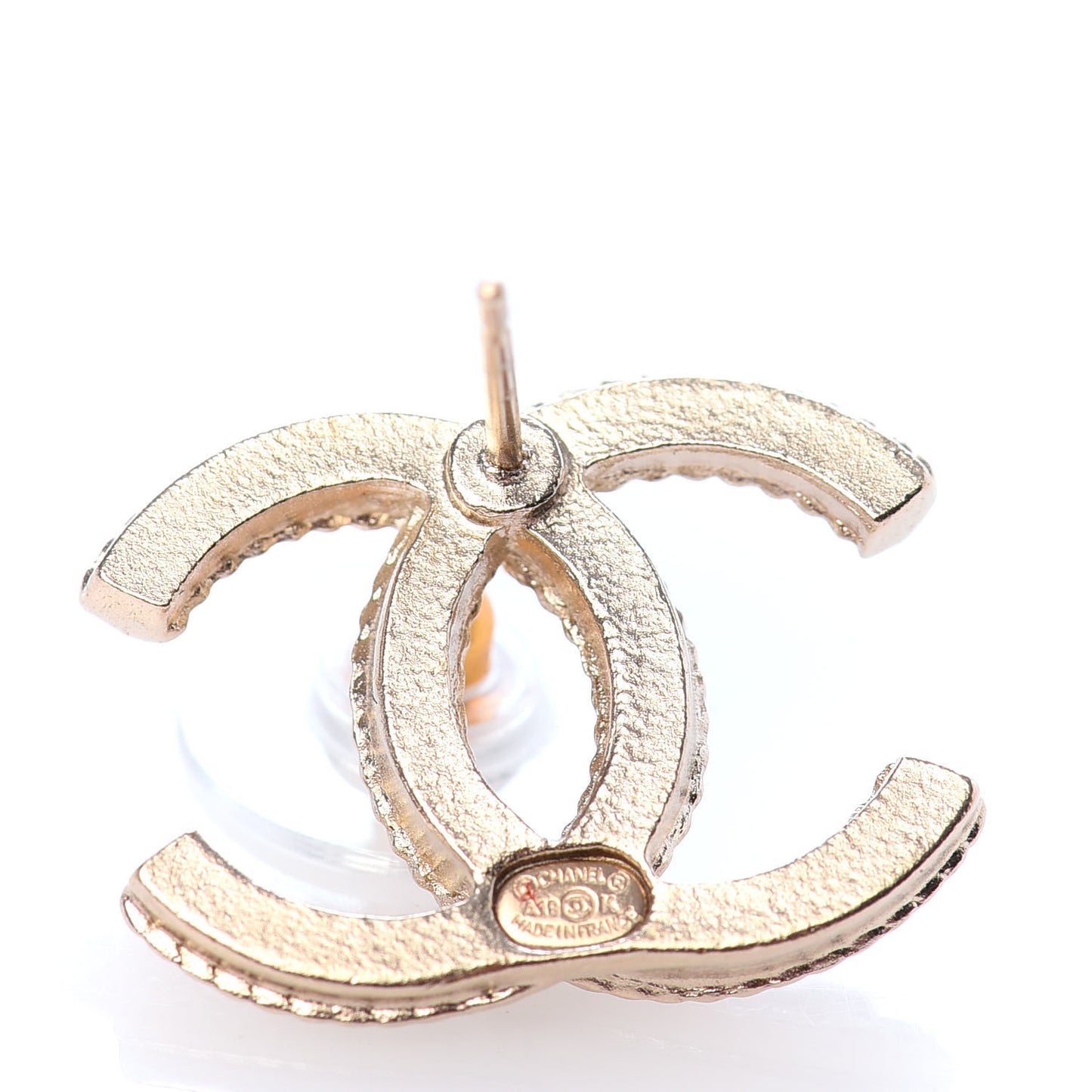 Crystal CC Earrings Light Gold