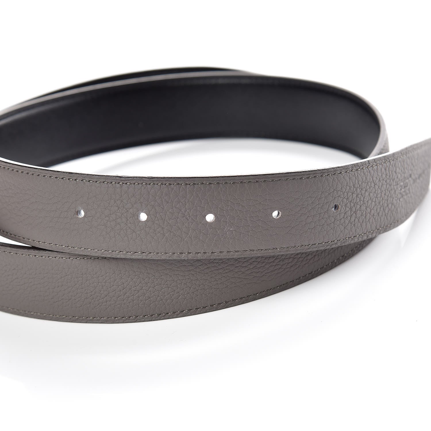 Hermes Box Togo 32mm Belt Strap 90 Etain Black 4 of 6