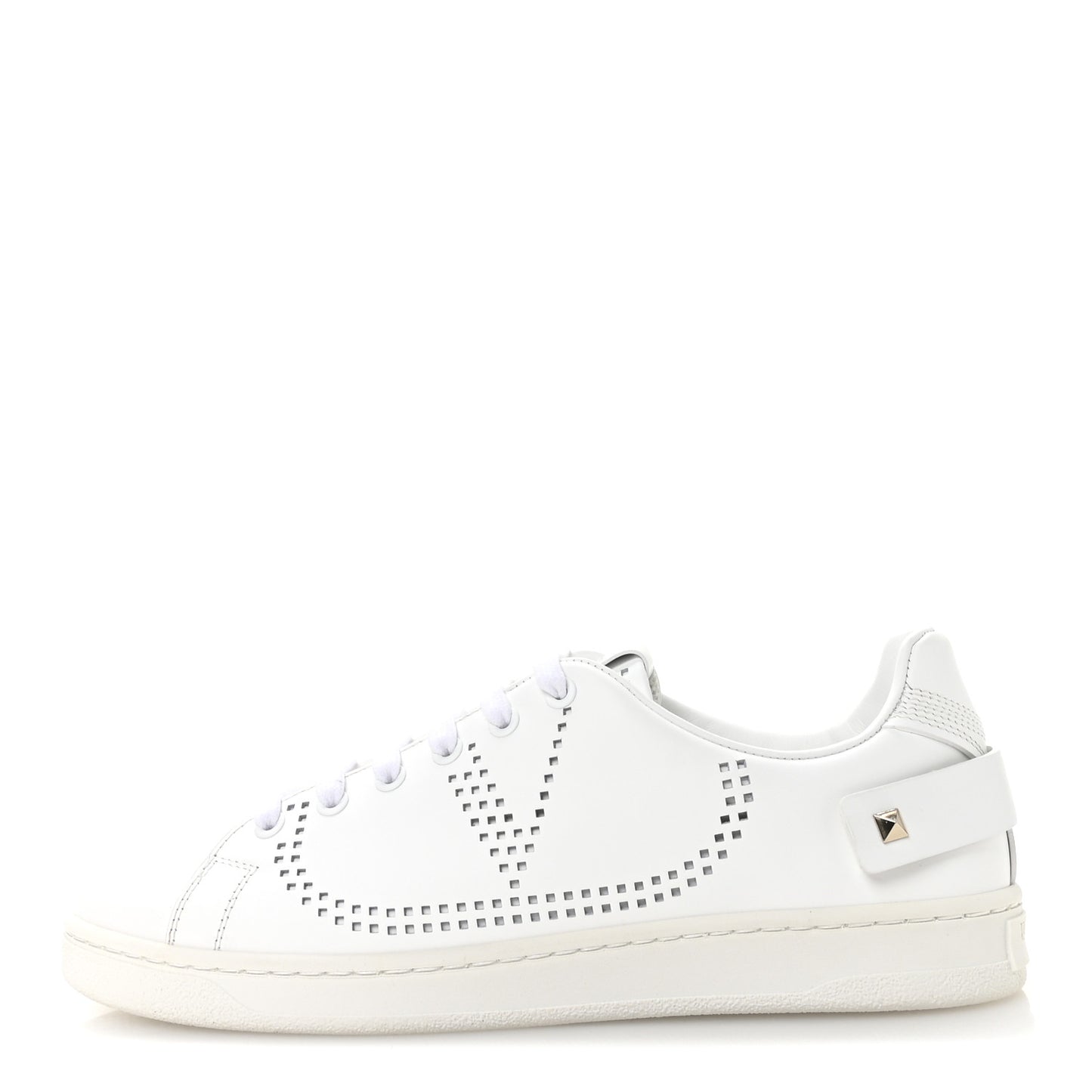 Calfskin Womens Backnet Sneakers 39.5 White