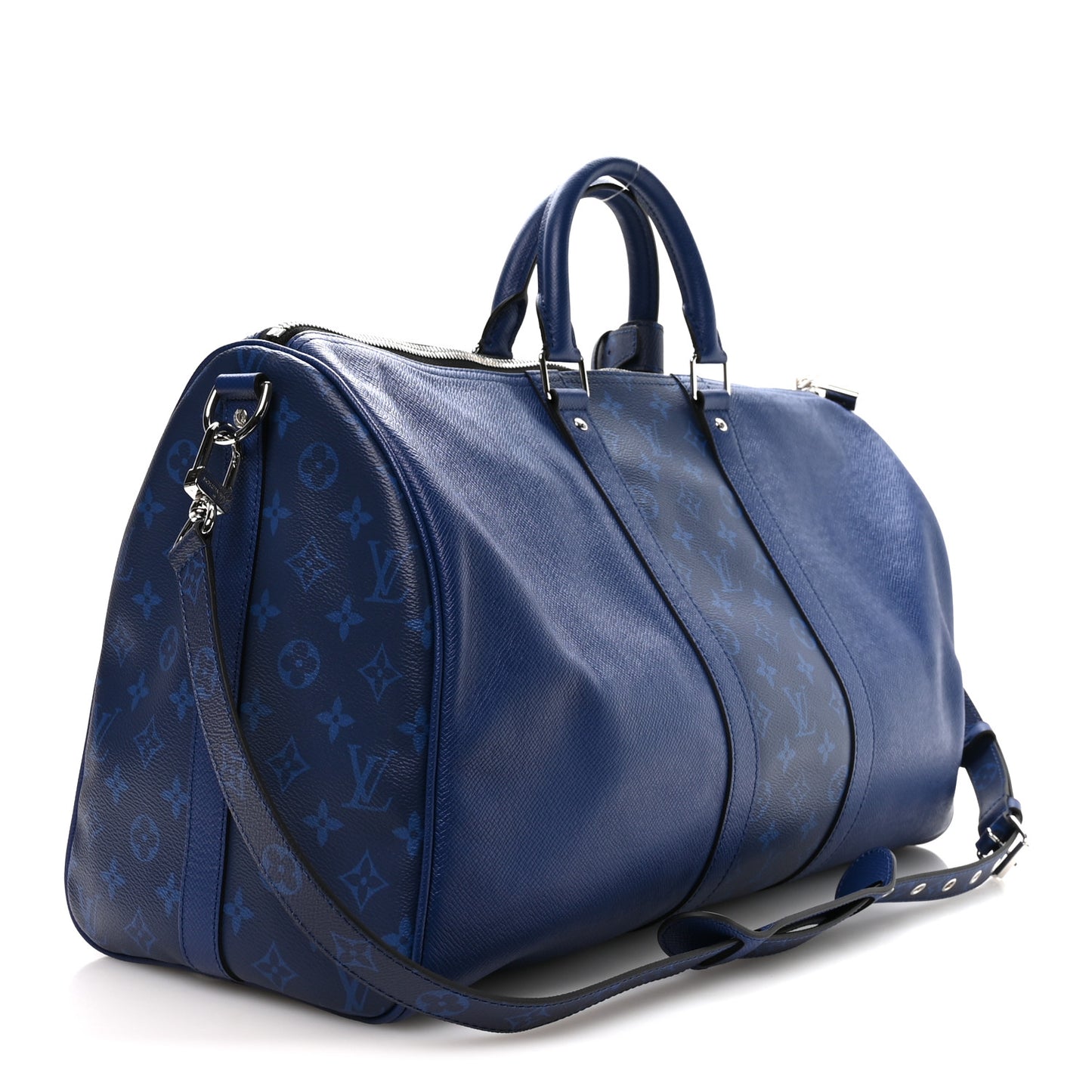 Taiga Monogram Eclipse Keepall Bandouliere 50 Pacific Blue