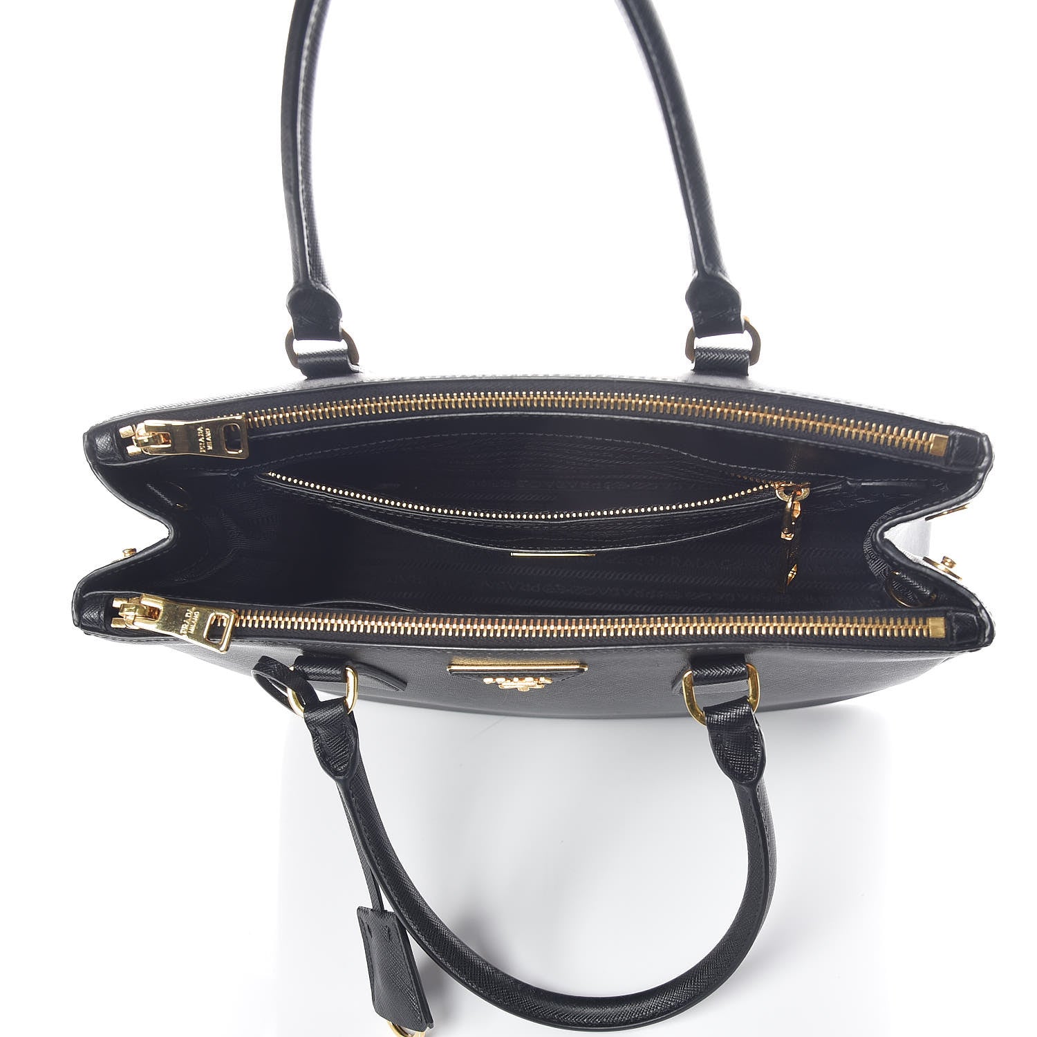 Prada Saffiano Medium Galleria Double Zip Tote Black 5 of 9