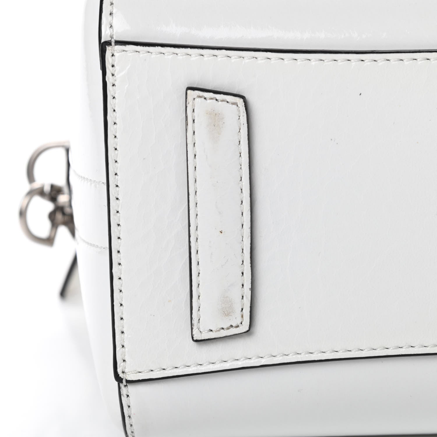 Givenchy Crinkled Patent Calfskin Mini Antigona White 11 of 16