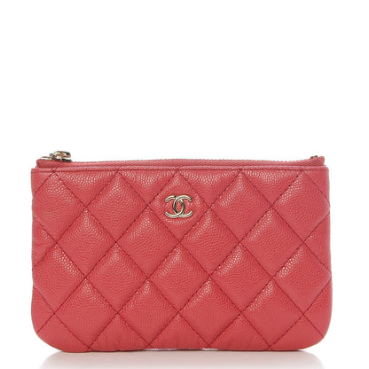 Chanel Caviar Quilted Small Cosmetic Case Dark Pink 1 of 8