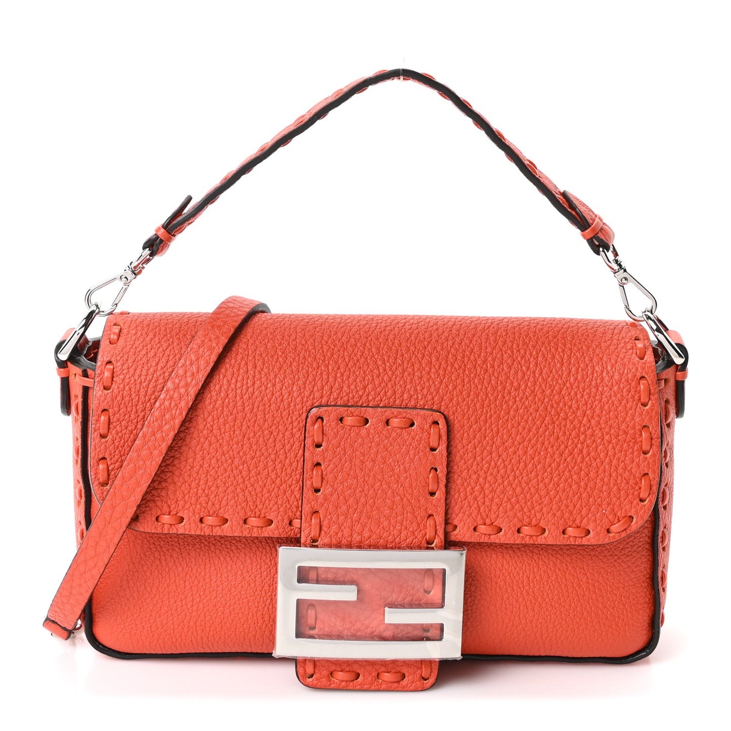 Cuoio Roma Sellerissima Nappa Sintetica Tape Stitch Mini Baguette Fox