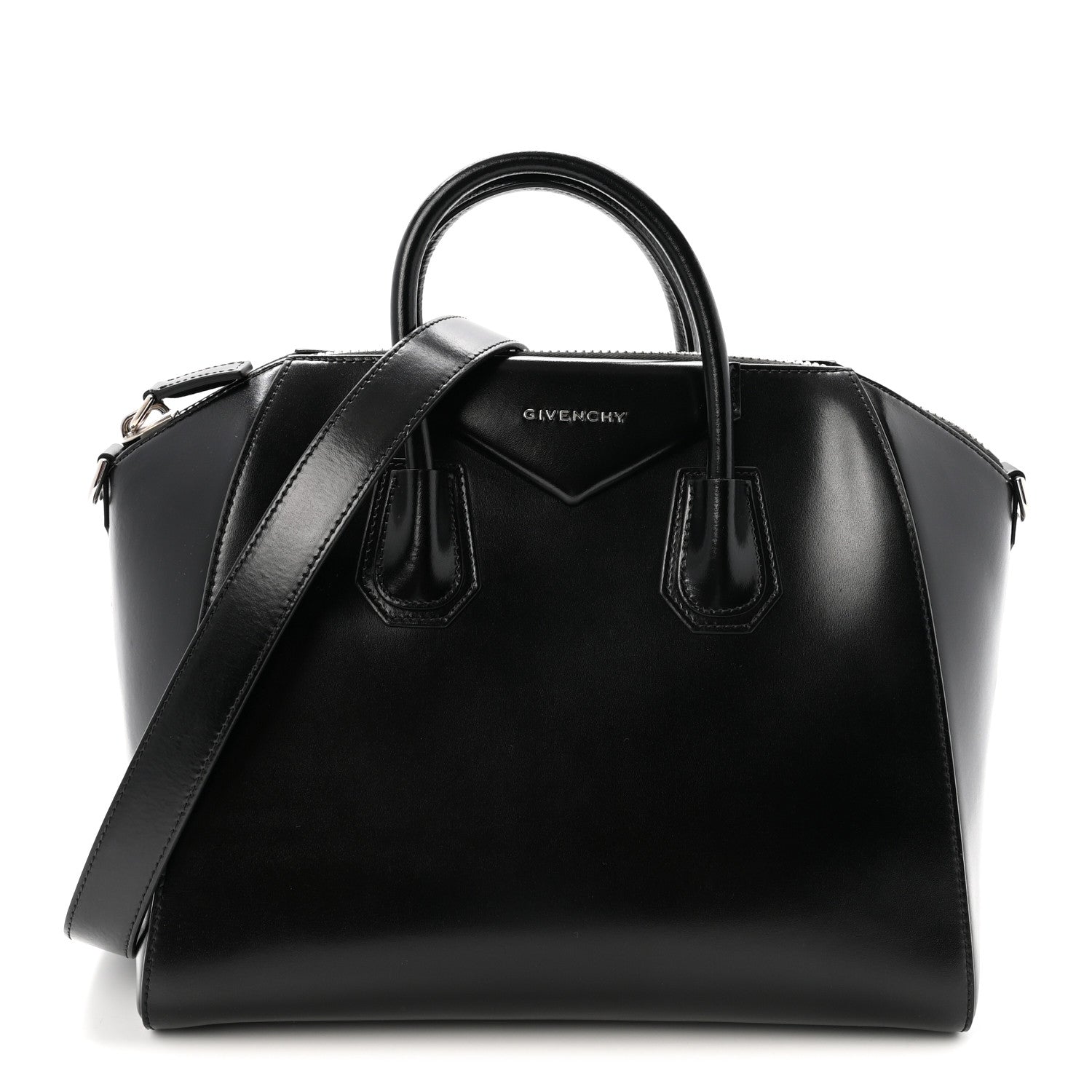 Givenchy Shiny Lord Calfskin Medium Antigona Black 1 of 10