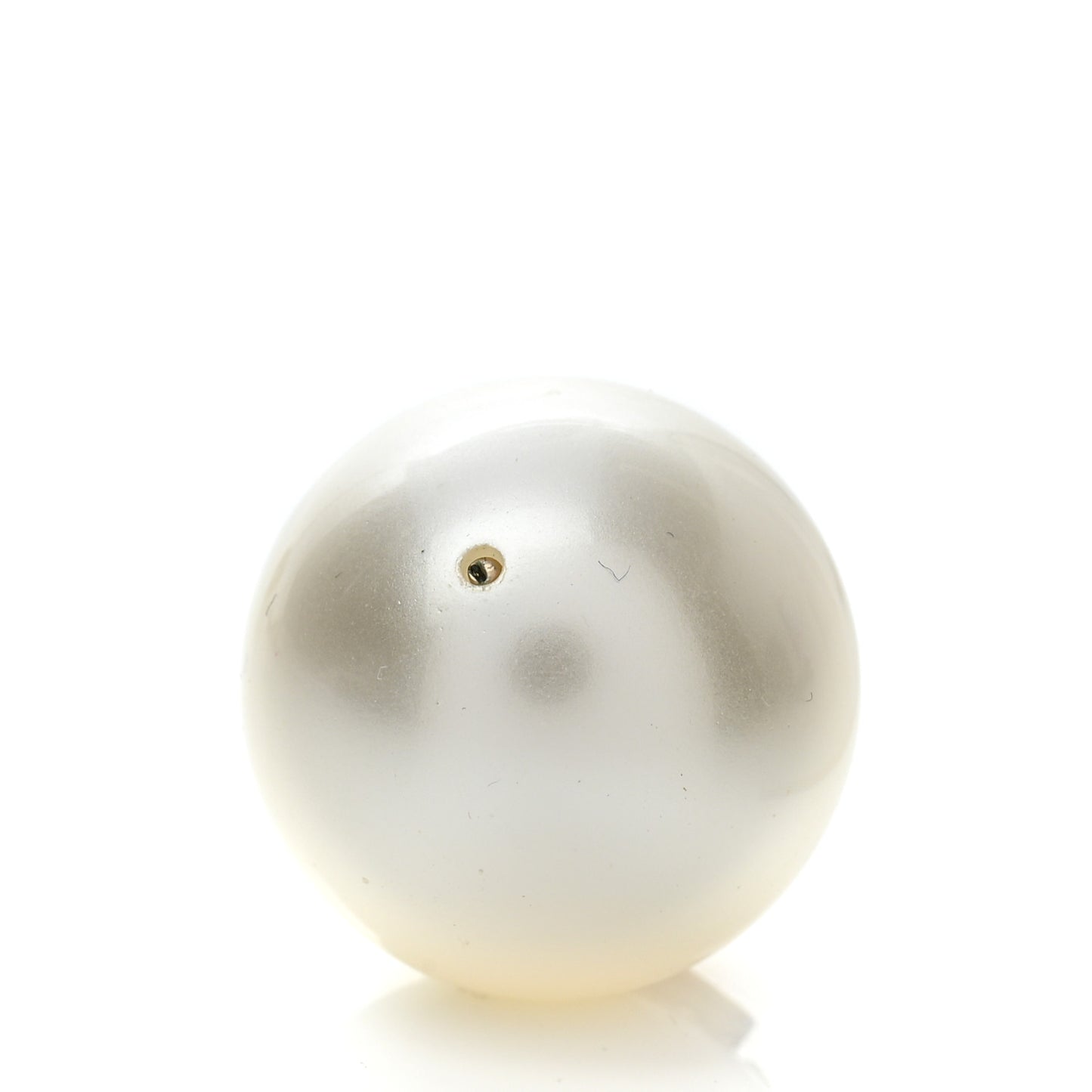Pearl CC Chain Drop Earrings Gold