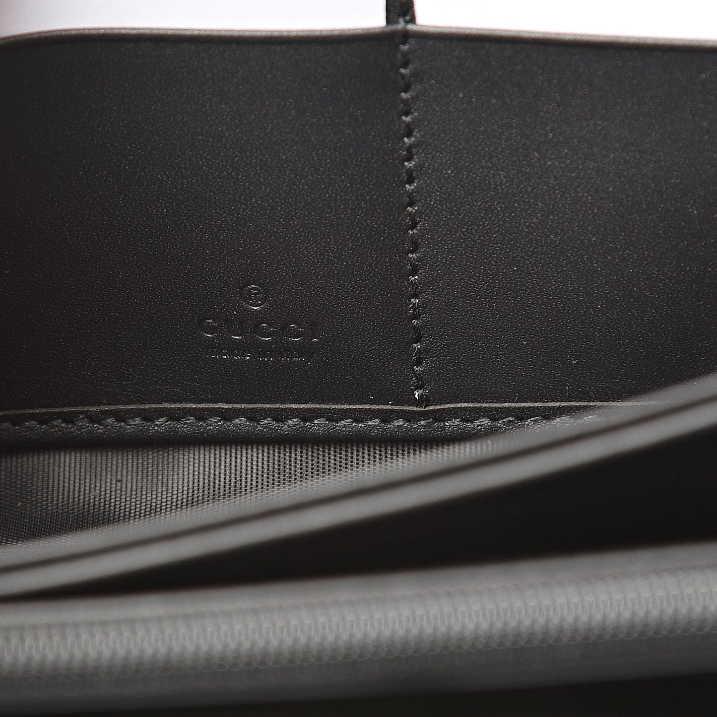 X SEGA Calfskin GUCCY Stars Zip Around Wallet Black Gold