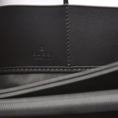 Gucci X SEGA Calfskin GUCCY Stars Zip Around Wallet Black Gold 6 of 8
