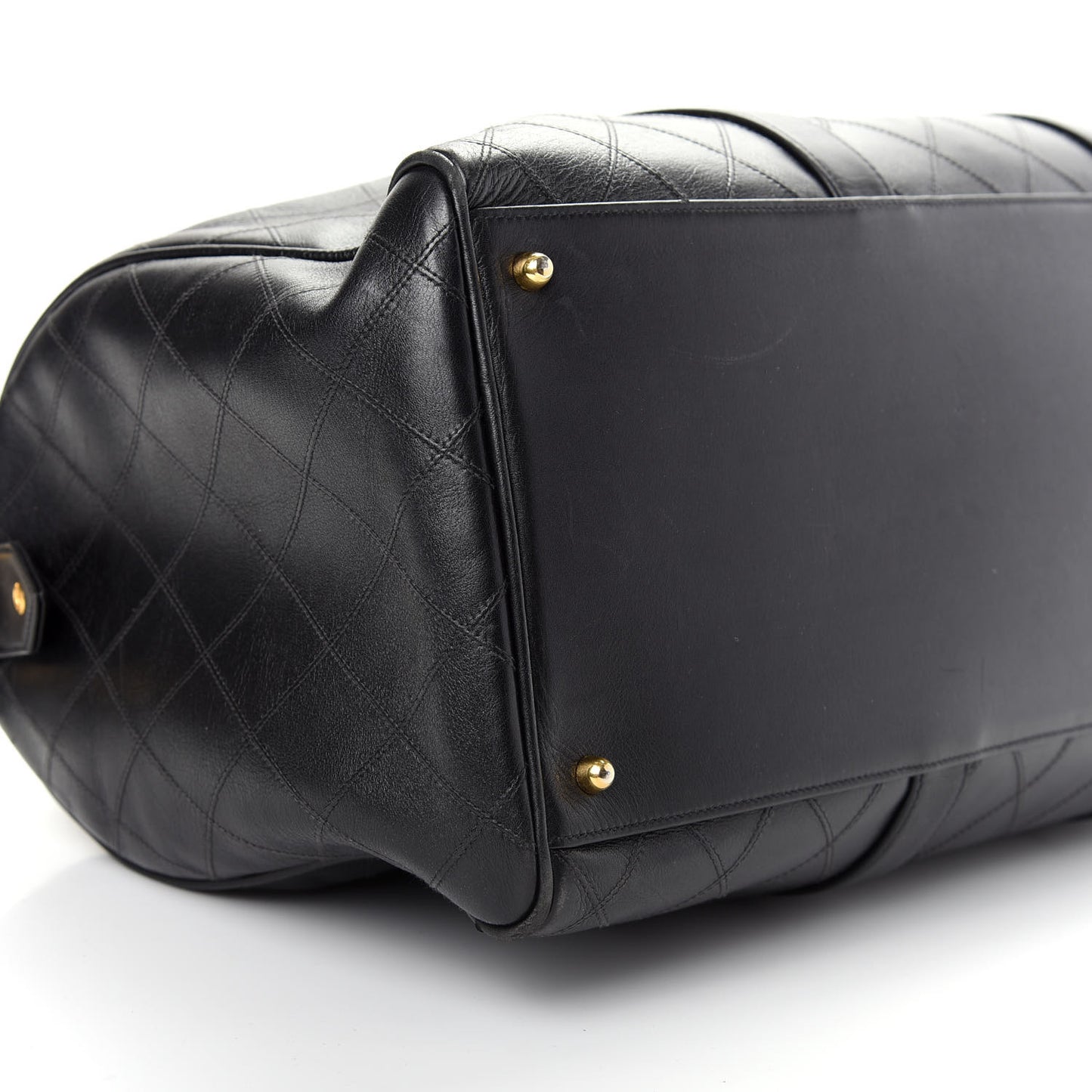 Calfskin Stitched CC Boston Black