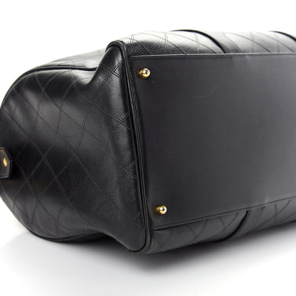 Chanel Calfskin Stitched CC Boston Black 5 of 9