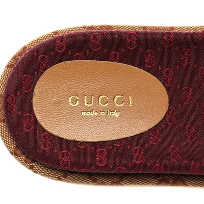 Gucci Canvas GG Monogram Angelina Platform Slide Sandals 36.5 Beige Ruggine 8 of 9