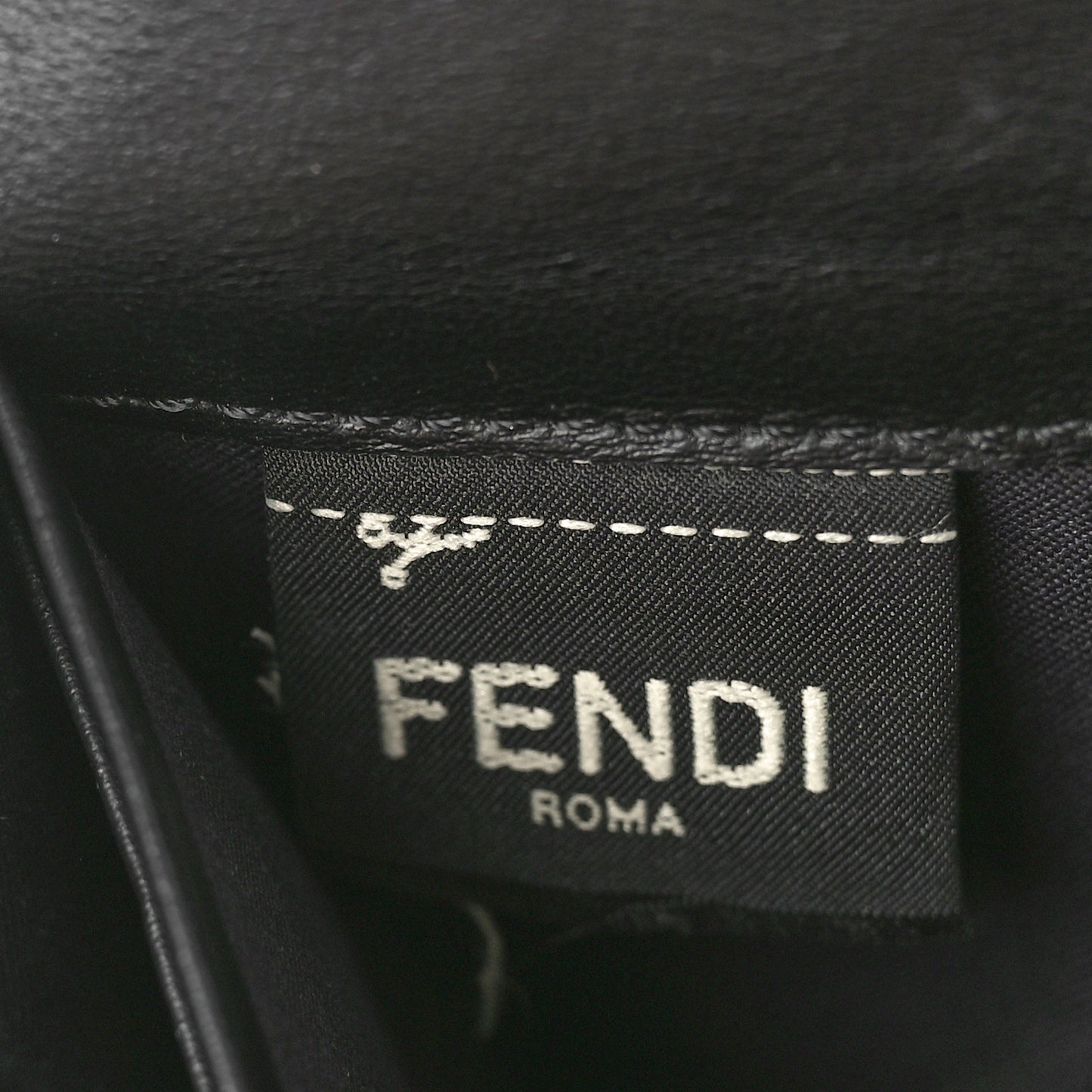 Vitello Cruise F is Fendi Bi-Color FF 1974 Embossed Continental Envelope Wallet Maya Black