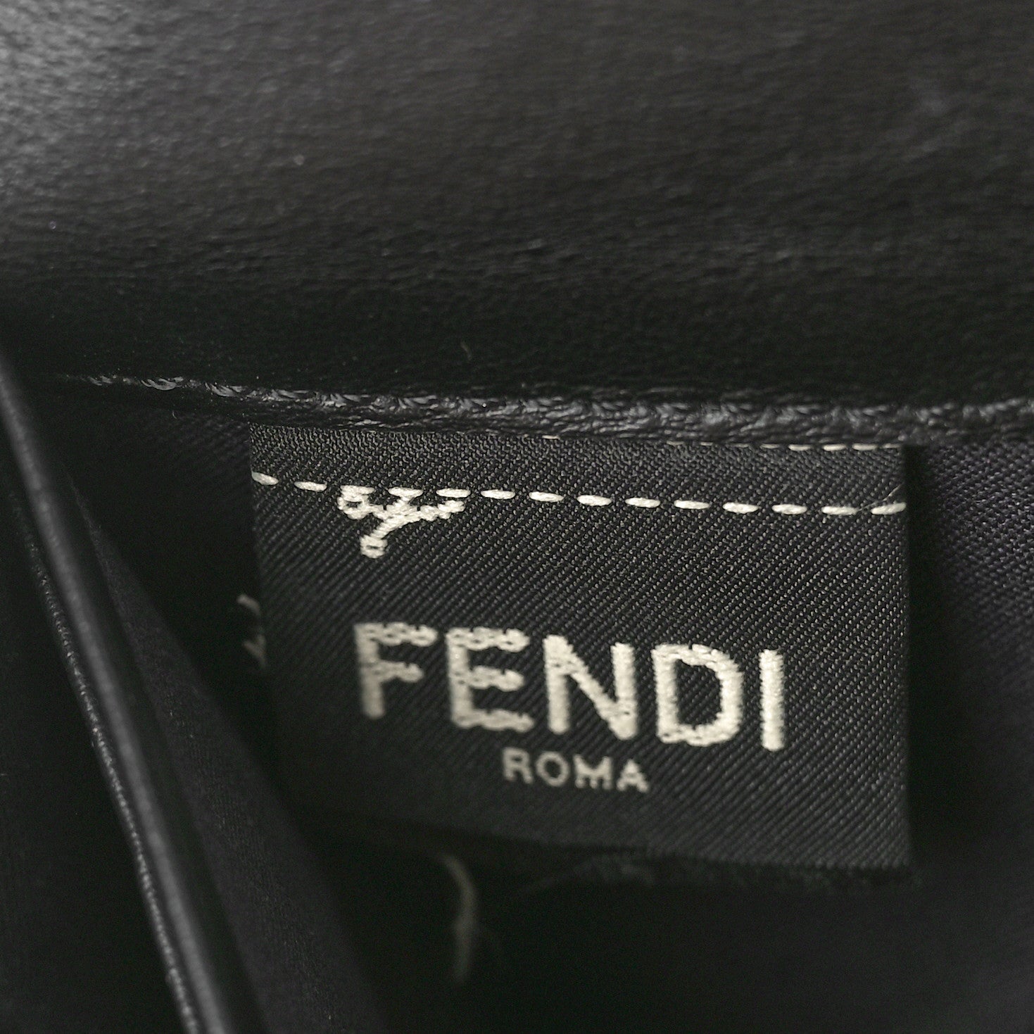 Fendi Vitello Cruise F is Fendi Bi-Color FF 1974 Embossed Continental Envelope Wallet Maya Black 7 of 8