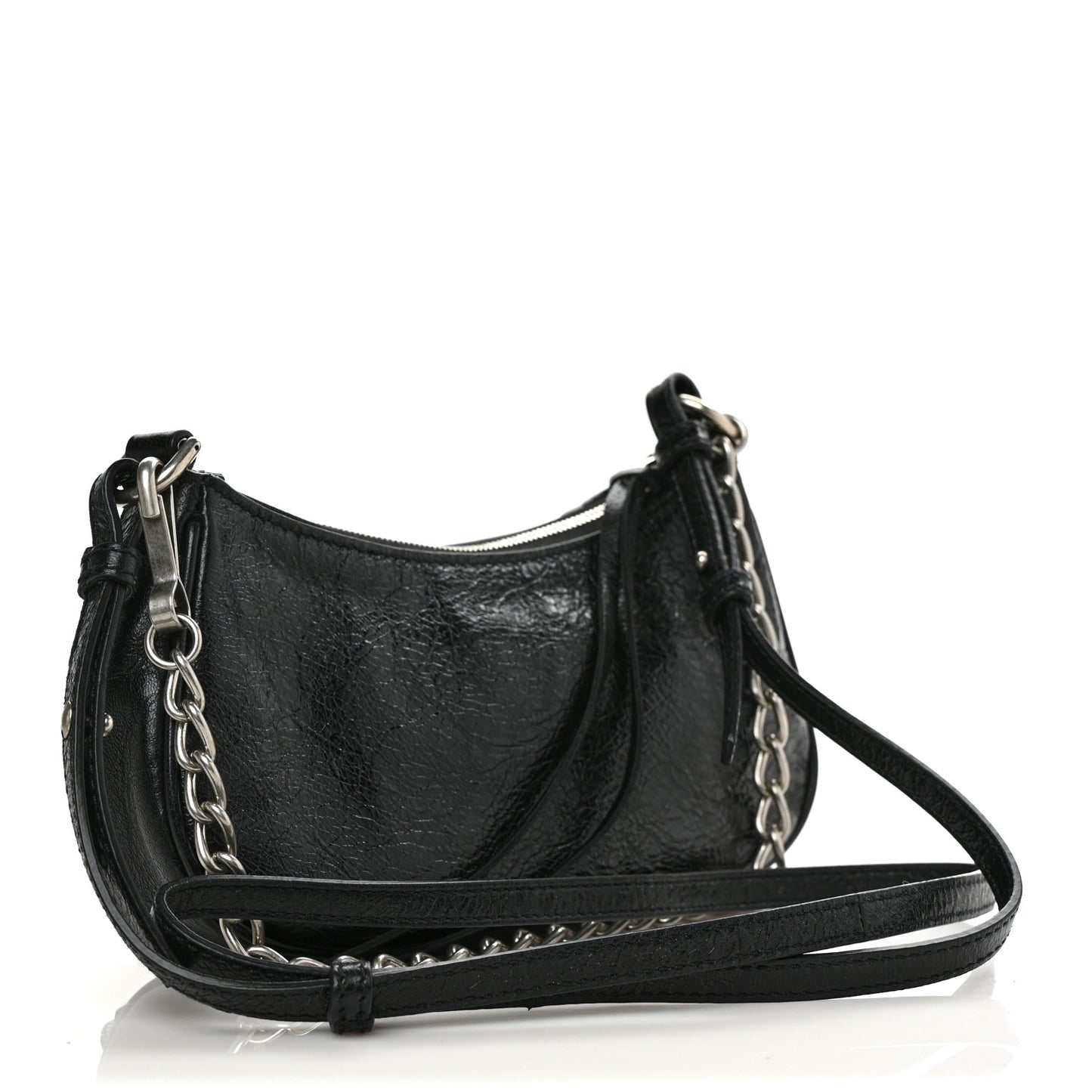 Agneau Arena Le Cagole Mini Purse With Chain Black
