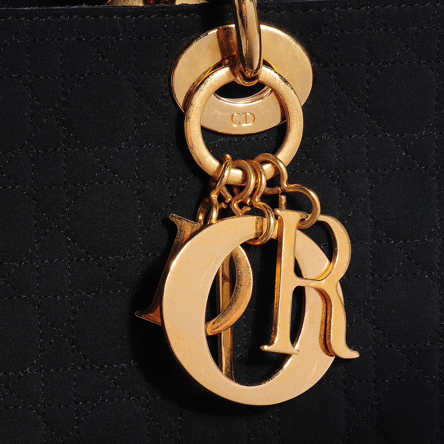 Christian Dior Nylon Cannage Large Lady Dior Black 8 of 8