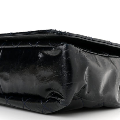 Chanel Glazed Calfskin Quilted CC XL Single Flap Navy 9 of 9
