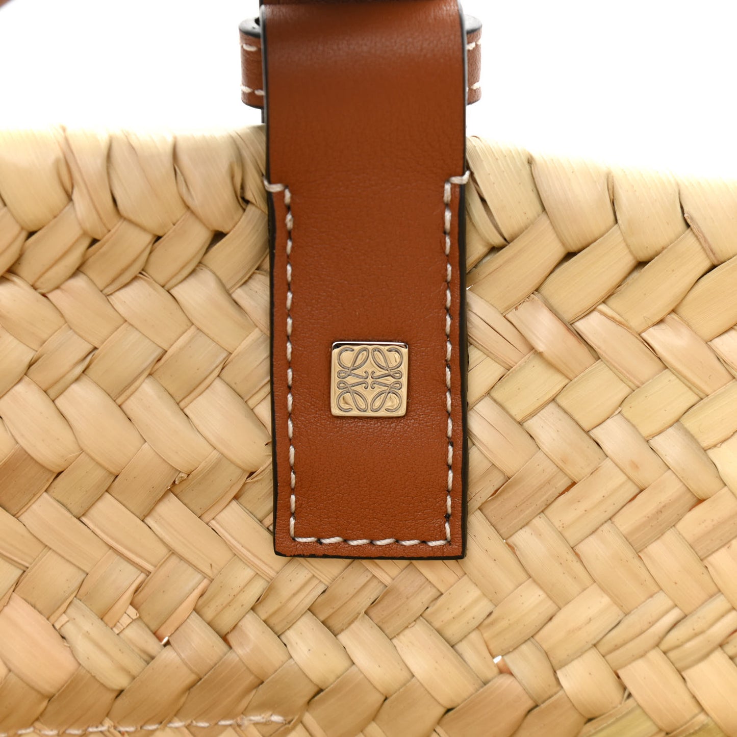 Raffia Basket Tote Bag Natural Tan